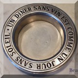K33. Armatele wine coaster. ”A dinner without wine is like a day without sun.” - $12 